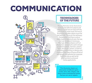 Vector creative concept illustration of communication