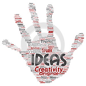 Vector creative idea brainstorming human hand