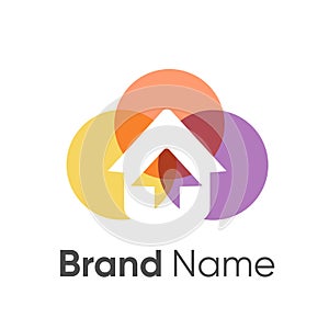 Vector creative real estate logo suitable for housing and construction companies