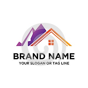 Vector creative real estate logo suitable for housing and construction companies