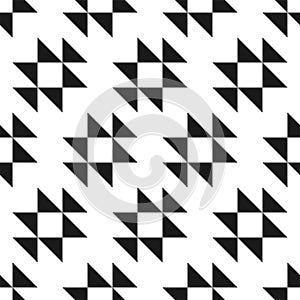 Vector creative seamless geometric pattern. Textile striped black and white texture. Abstract monochrome fabric