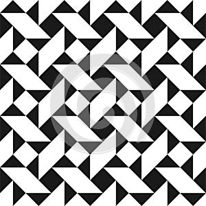 Vector creative seamless geometric pattern. Textile striped black and white texture. Abstract monochrome fabric