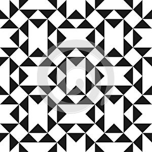Vector creative seamless geometric pattern. Textile striped black and white texture. Abstract monochrome fabric