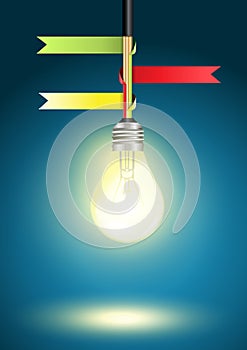 Vector Creative Template with light bulb idea