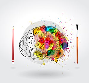 Vector creativity brain