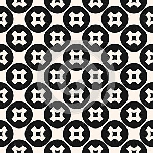 Vector crosses seamless pattern. Modern black and white background.