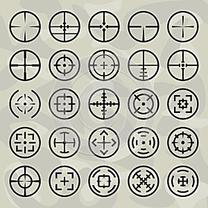 Vector crosshairs set