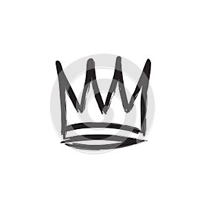Vector crown hand drawn style