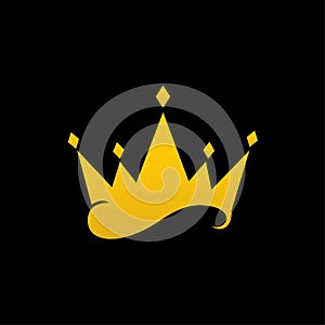 Vector crown isolated on black background