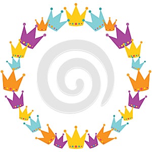 Vector Crowns Wreath