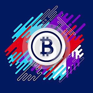 Vector crypto currency bitcoin design