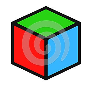 Vector cube 3d illustration