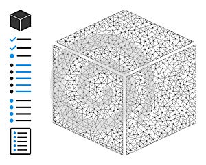 Mesh 2D Cube Icon