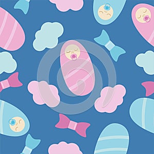 vector cute baby pattern setvector cute baby pattern set