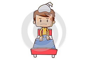 Vector Cute Cartoon Boy Illustration