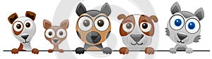 Vector cute cartoon dogs series 2