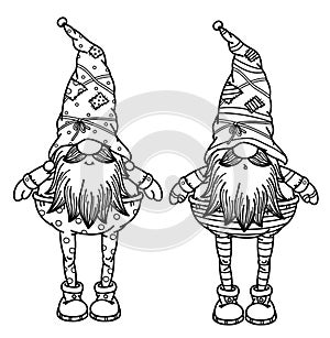 Vector  cute gnomes cartoons. photo