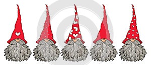 Vector  cute gnomes cartoons.