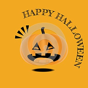 Vector Cute Happy Halloween design template.