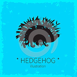 Vector cute hedgehog illustration.