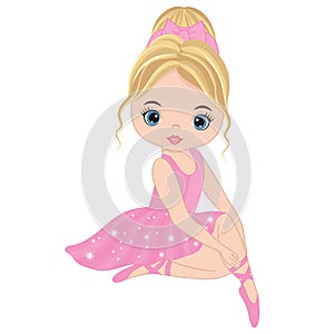 Vector Cute Little Ballerina