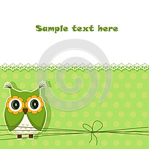 Vector cute owl card
