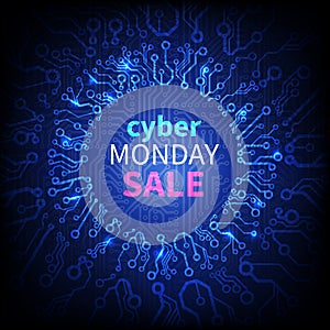Vector cyber monday sale banner