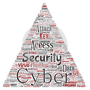 Vector cyber security online access technology triangle