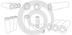 Vector cylindrical 18650 lithium ion battery cells