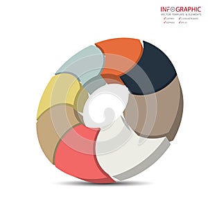 Vector 3D abstract element infographics 8 option. Design for bus