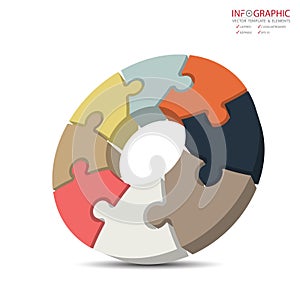 Vector 3D abstract element infographics 8 option. Design for bus