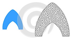 Vector 2D Mesh Igloo Home and Flat Icon