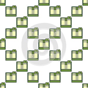 Vector 3D Printer colored creative seamless pattern