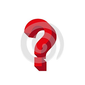 Vector 3d question mark icon