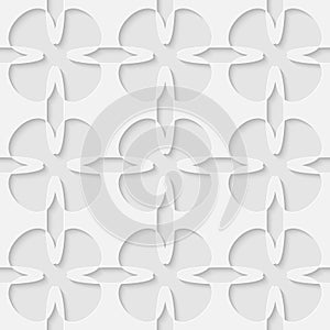 Vector 3d seamless flower abstract pattern