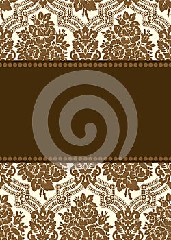 Vector damask frame