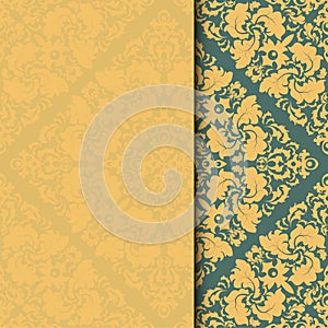 Vector damask frame