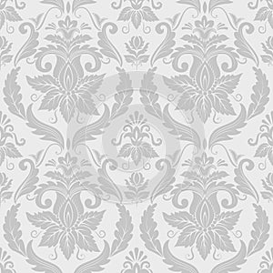 Vector damask seamless pattern background.