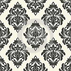 Vector damask seamless pattern background