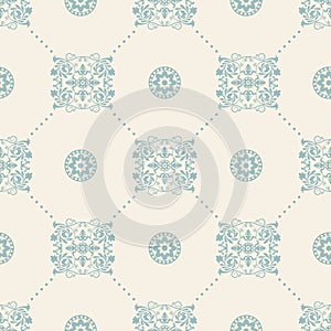 Vector damask seamless pattern background