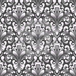 Vector damask seamless pattern background. Classical luxury