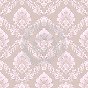 Vector damask seamless pattern background. Classical luxury old fashioned damask ornament, royal victorian seamless