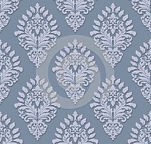 Vector damask seamless pattern background. Classical luxury old fashioned damask ornament, royal victorian seamless