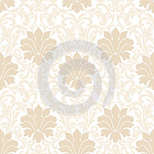 Vector damask seamless pattern background. Classical luxury old fashioned damask ornament, royal victorian seamless