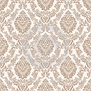 Vector damask seamless pattern background. Classical luxury old fashioned damask ornament, royal victorian seamless