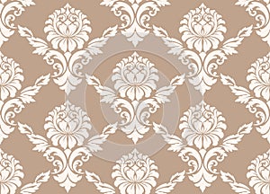 Vector damask seamless pattern background. Classical luxury old fashioned damask ornament, royal victorian seamless