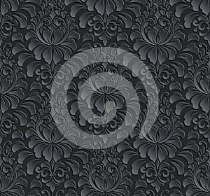 Vector damask seamless pattern background. Elegant