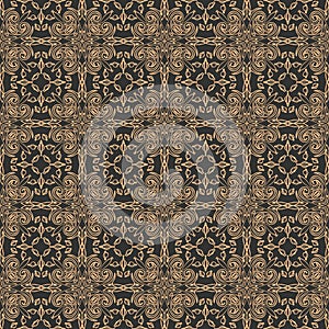 Vector damask seamless pattern background. Elegant luxury texture for wallpapers, backgrounds and page fill.