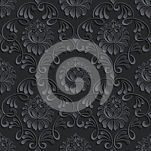 Vector damask seamless pattern background. Elegant luxury texture for wallpapers, backgrounds and page fill.