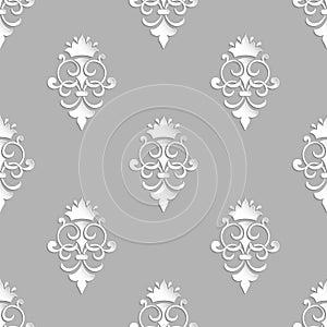 Vector damask seamless pattern background. Elegant luxury texture for wallpapers, backgrounds and page fill.